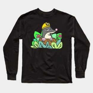 Mole Gardener Animal Funny Garden Gift Cool Long Sleeve T-Shirt